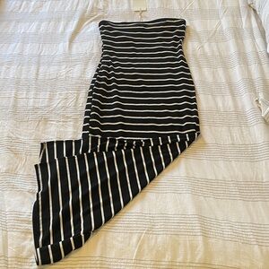 NEW Black and White Striped Dress